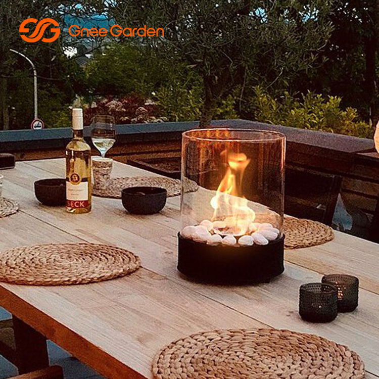 Premium Quality Round Tabletop Ethanol Fireplace Indoor/outdoor Portable Fire Pit For Patio Hot Sale For Patio Use