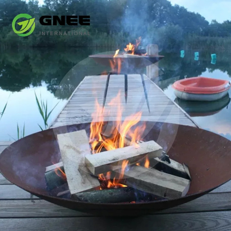 Outdoor Camping Firepit Rustic Wood Burning Garden Metal Exterior Steel Bowl Fire Pit for Backyard Decorations