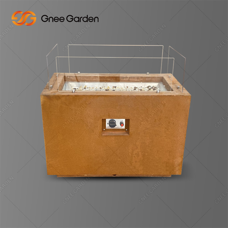 Large Portable Smokeless Enjoy Garden Life Corten Steel Propane Fire Pit Table Nature Gas Firepit