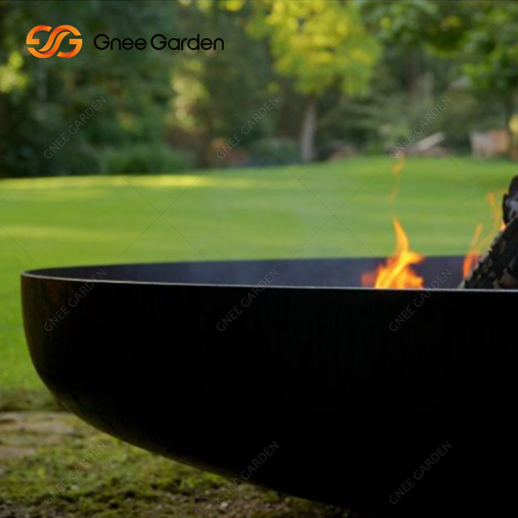 Corten metal modern fire pits outdoor mini BBQ firepit