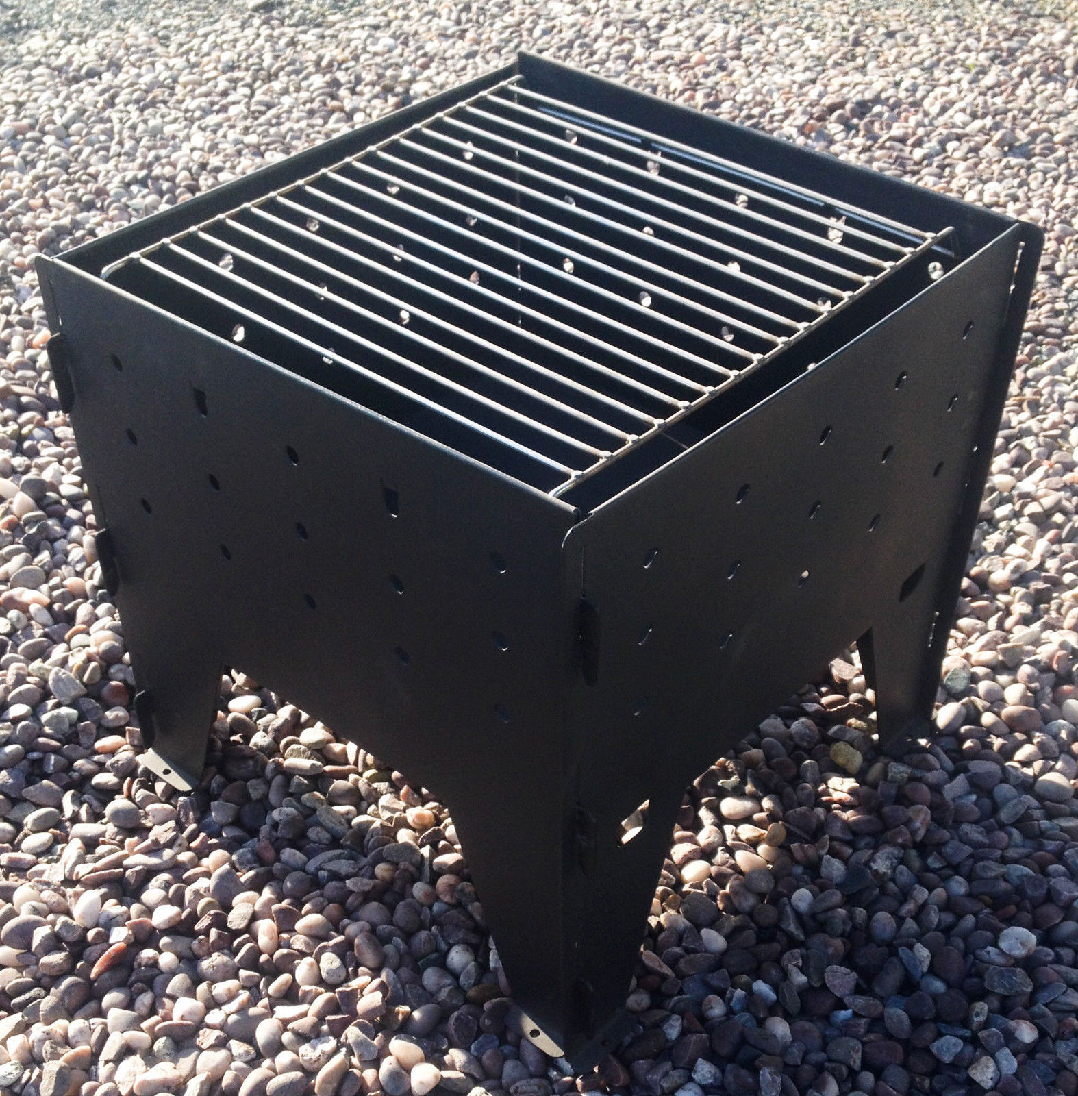 New Style Design Stainless Steel Corten Steel Fire Pits Garden Outdoor Wind Resistant Fire Pit With Grids Corten Steel Fire Pits