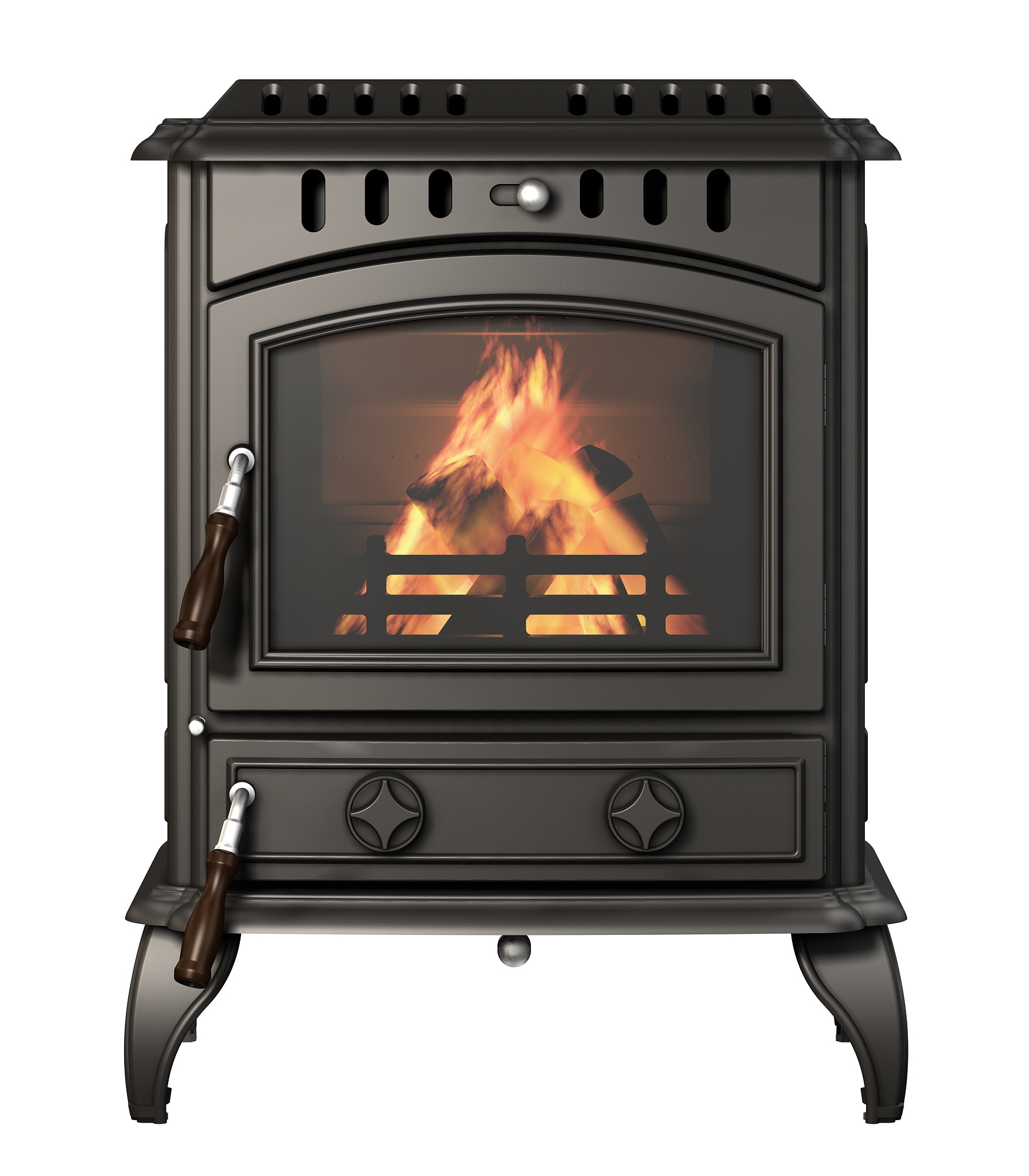 Cast Iron Smokeless Wood Burning Stove Wood Stove Indoor Heating Modern Fireplace