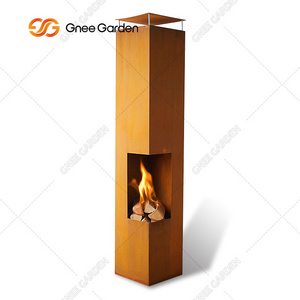 Large Custom Wood Burning Fireplaces for Corten Steel Metal Wood Burning Fire Pits Garden Outdoor Fireplace