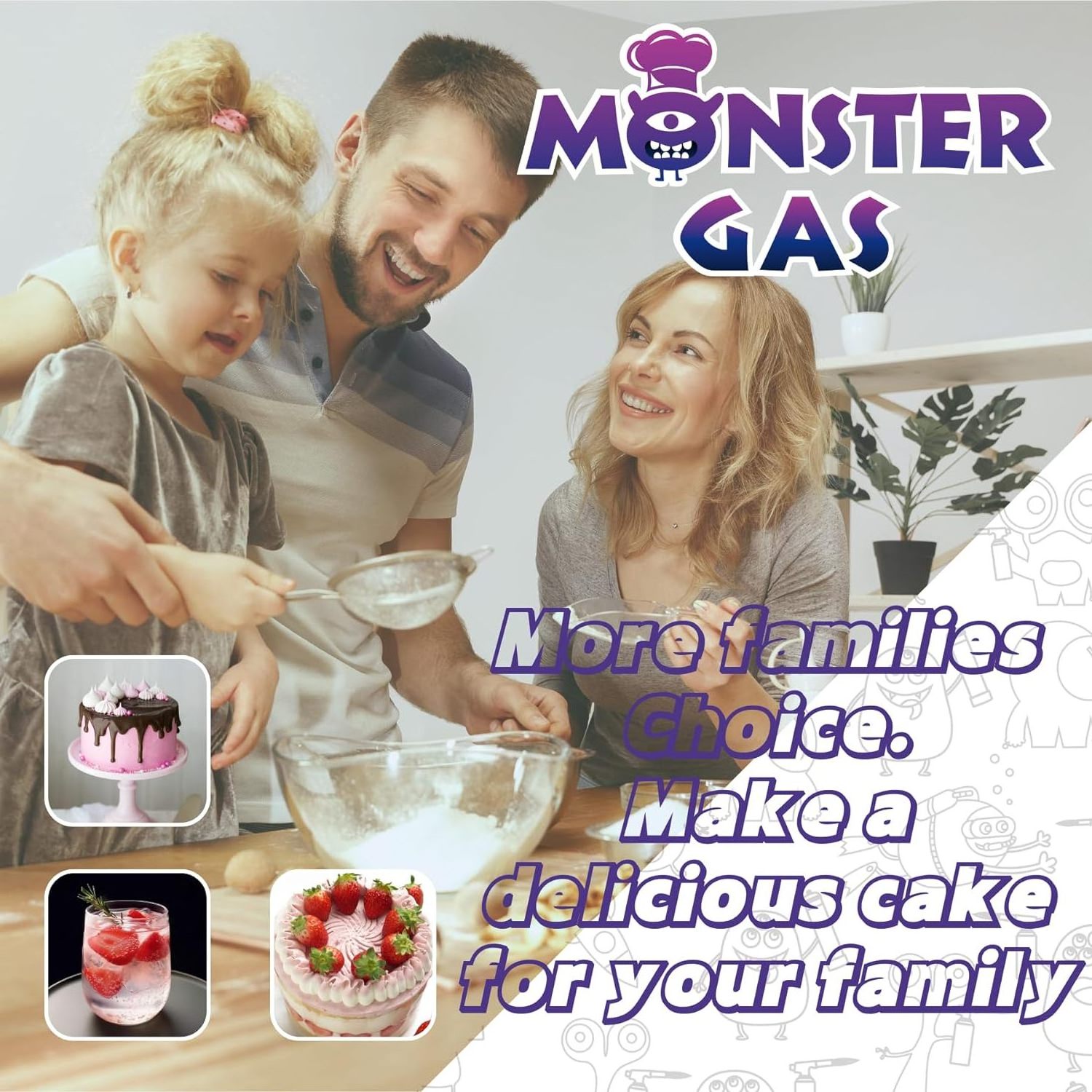 Monster Gas 640G Cream Charger Tank 640G Cream Whip Charger Cartridge Cream Maker Ready To Export Food Grade 100% Safe Product