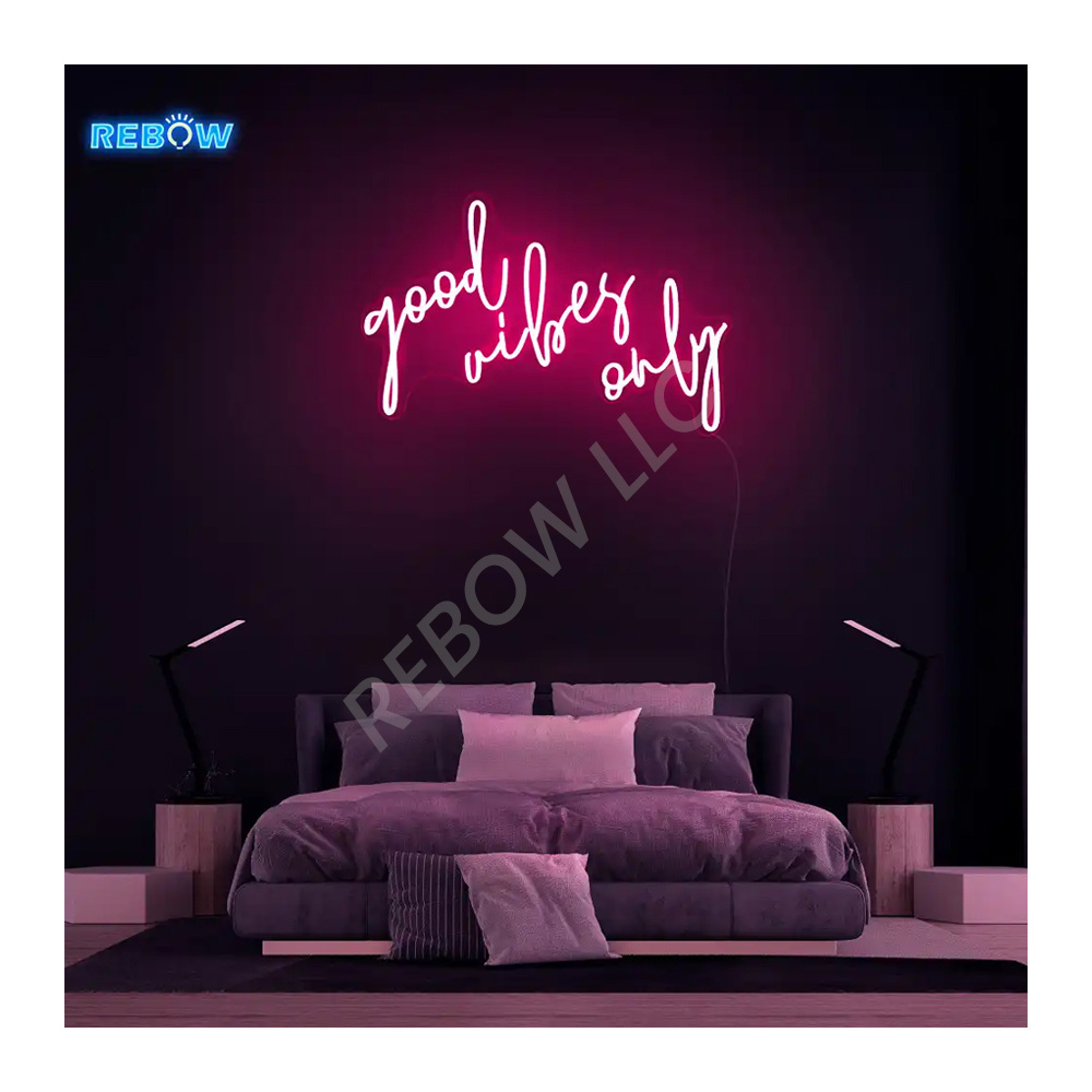 Radiant Glow Illuminate Your Space with Our Inspiring Decorative Neon Sign Dazzling Blend of Style and Inspiration Good Vibes