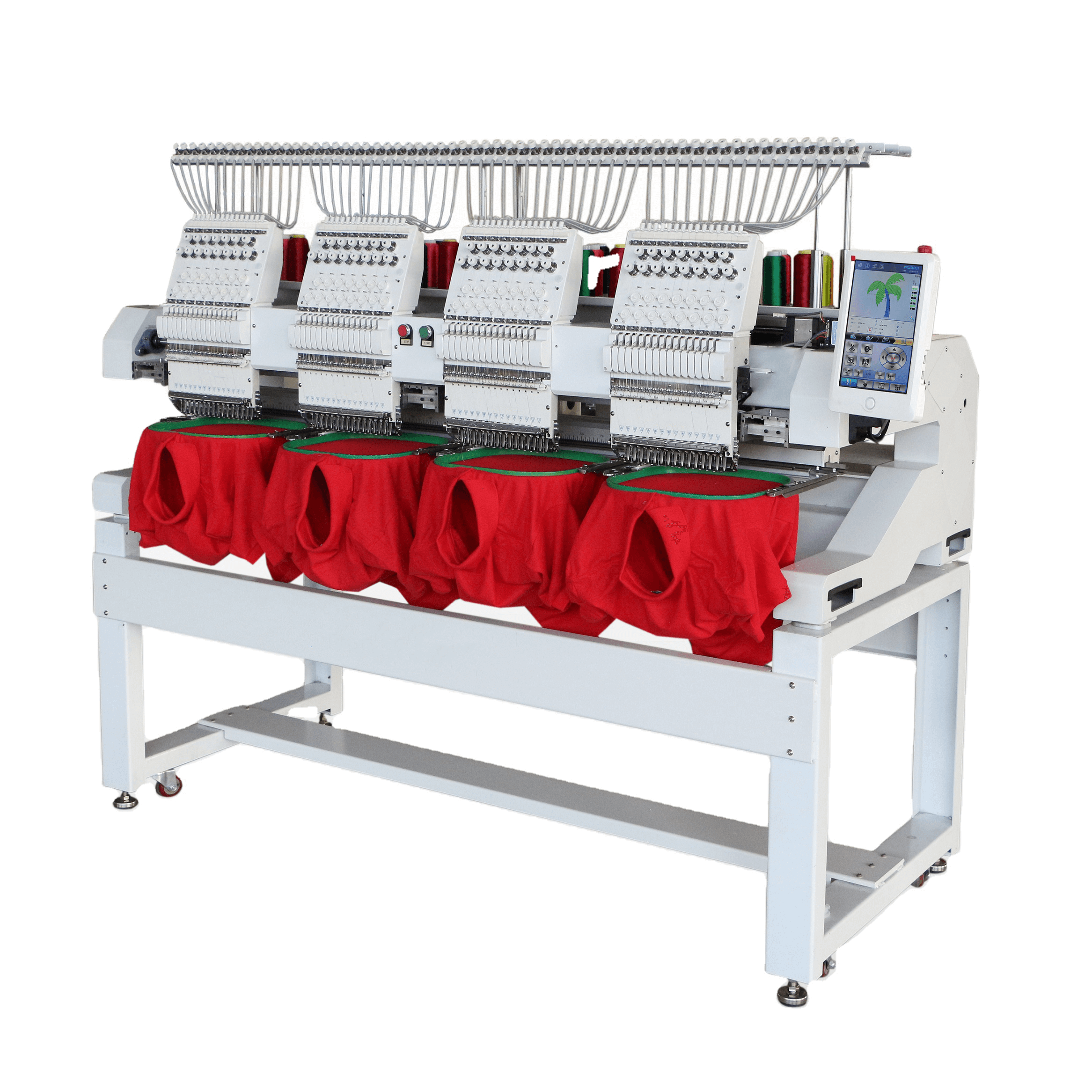 Wholesale DT 902-C industrial 2 heads 9 needles cap and flat shirts computerized embroidery machine