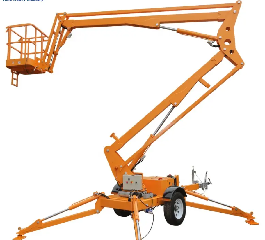 Wholesale 14m-22m arial work platform electric articulating/telescopic boom lift towable cherry picker for building construction