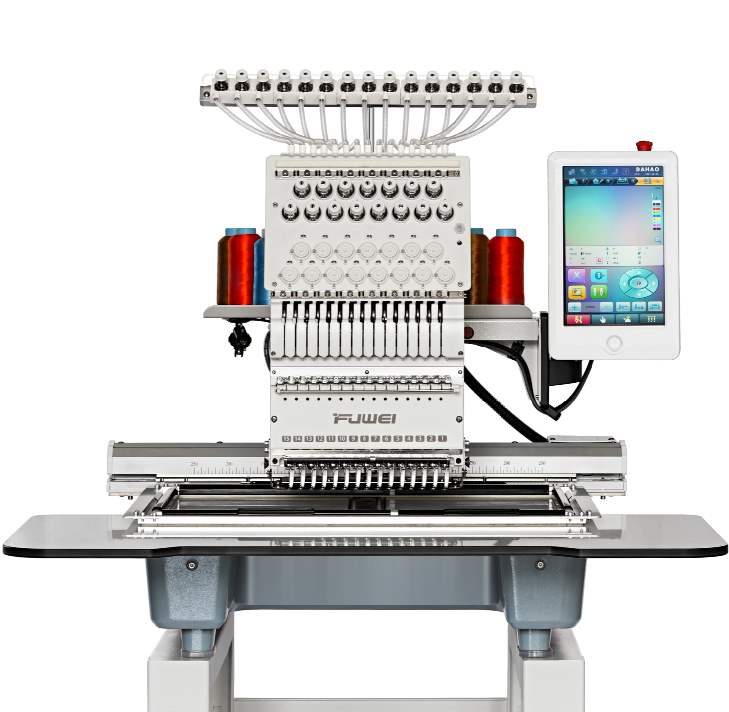 Wholesale DT 902-C industrial 2 heads 9 needles cap and flat shirts computerized embroidery machine