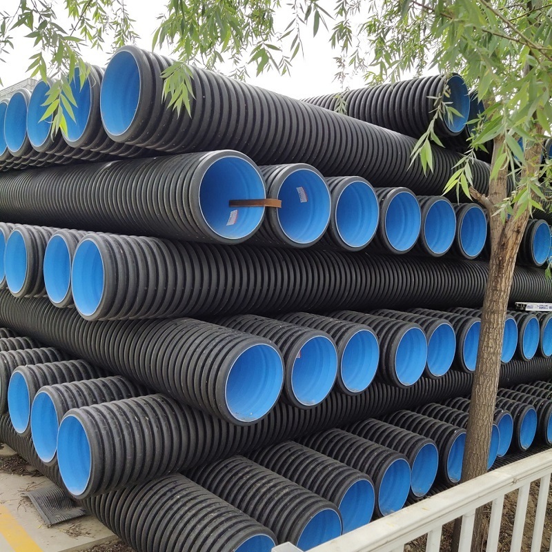 ISO4427/ IPS/DIPS DN 8 12 18 20 24 Inch HDPE Double wall Corrugated Culvert Plastic Pipe