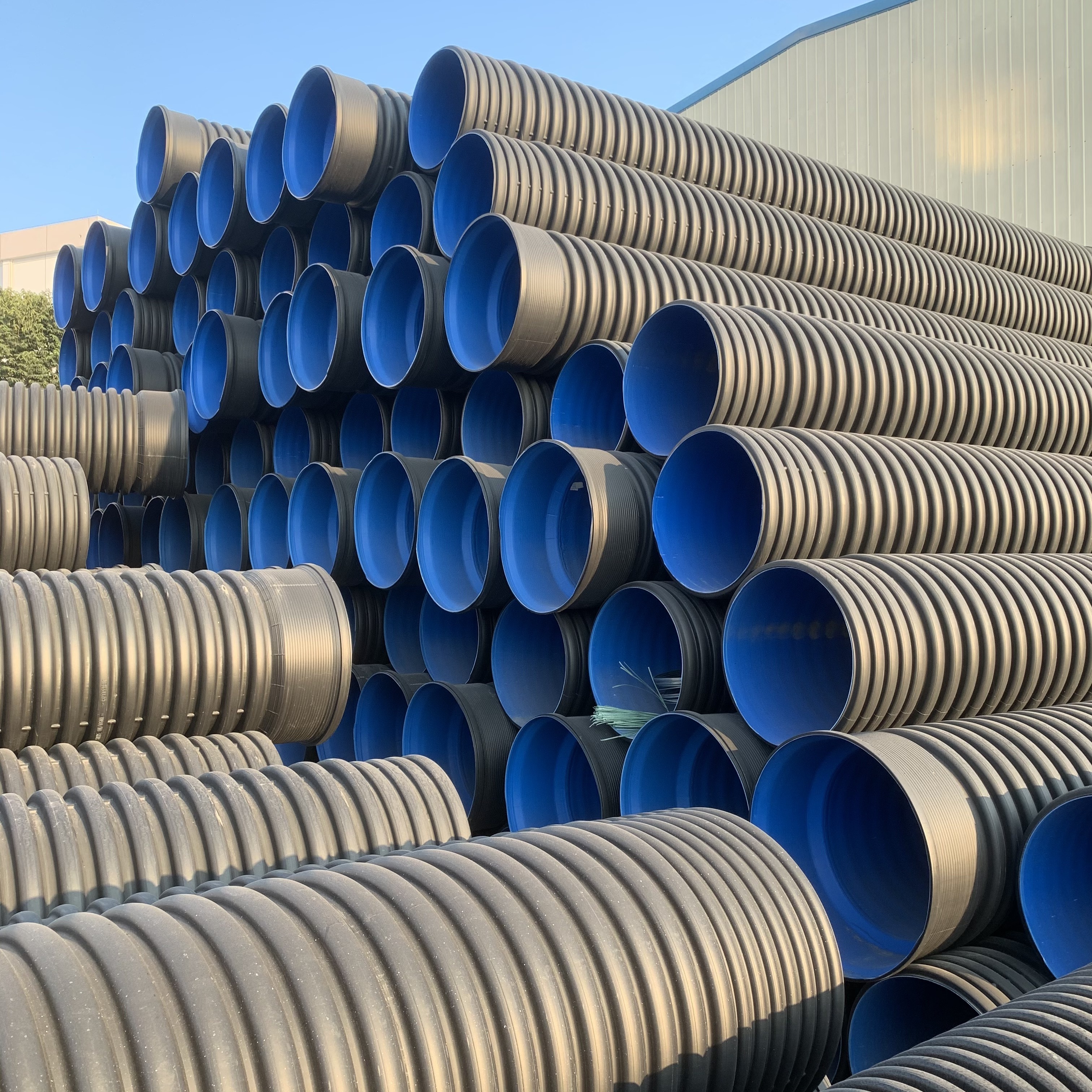 ISO4427/ IPS/DIPS DN 8 12 18 20 24 Inch HDPE Double wall Corrugated Culvert Plastic Pipe