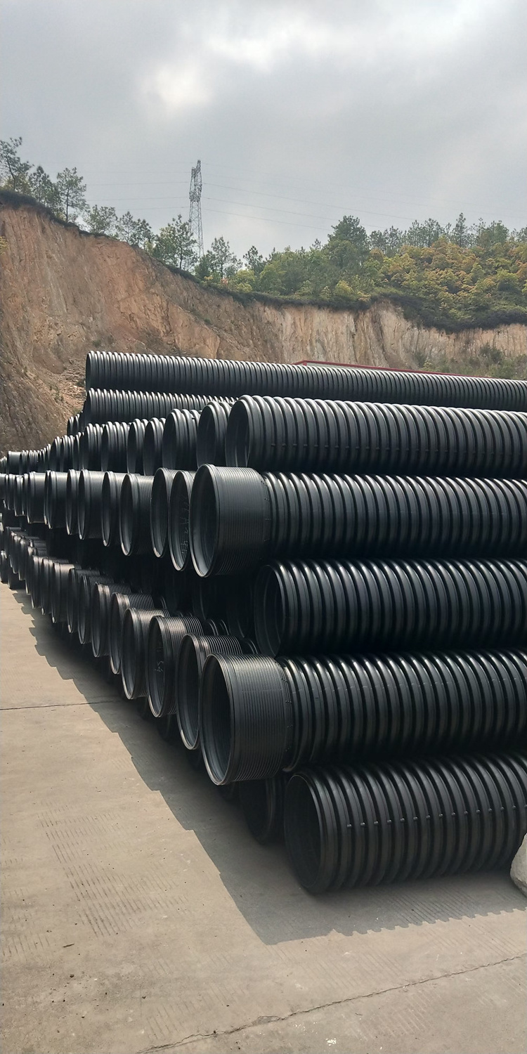 ISO4427/ IPS/DIPS DN 8 12 18 20 24 Inch HDPE Double wall Corrugated Culvert Plastic Pipe