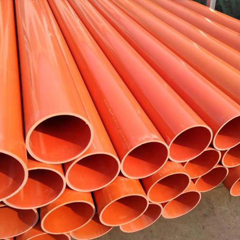 Chlorinated Polyvinyl Chloride Orange Conduit with a Diameter of 50mm-250mm CPVC Plastic Power Protection Pipe