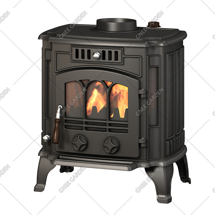 High Efficiency Cast Iron Indoor Wood Burning Stoves Fireplace Insert With Smokey Fireplace Tool Kits for Heating