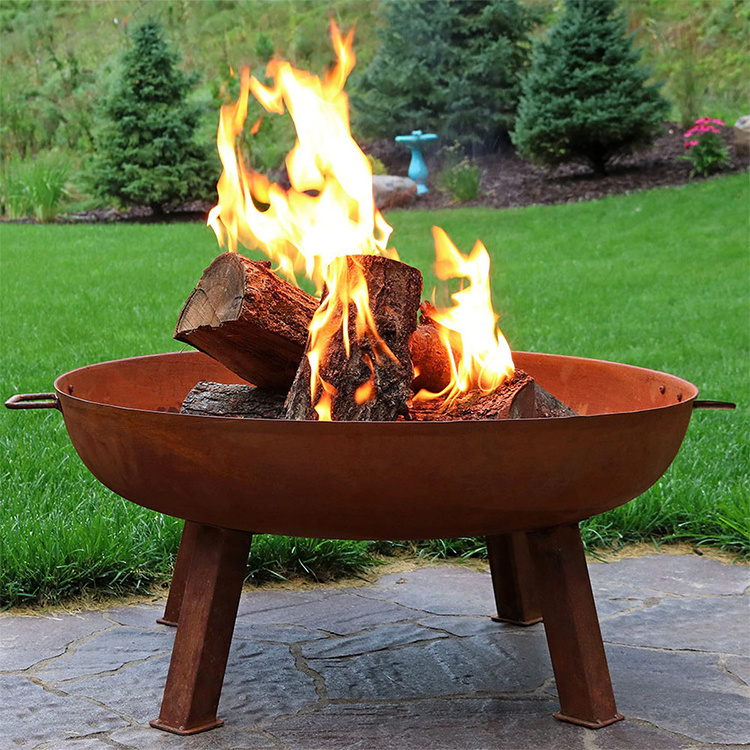 Corten Bbq Grill Metal Fire Pit For Party Decorative