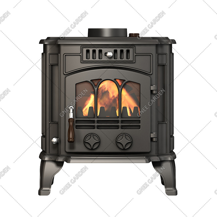 High Efficiency Cast Iron Indoor Wood Burning Stoves Fireplace Insert With Smokey Fireplace Tool Kits for Heating