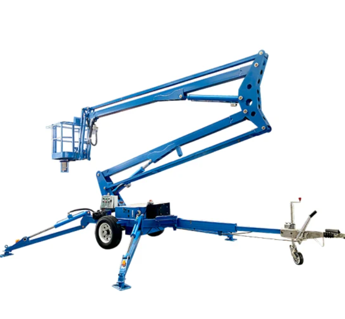 8m-22m aerial hydraulic construction work cherry picker electric boom lift telescopic towable cherry picker