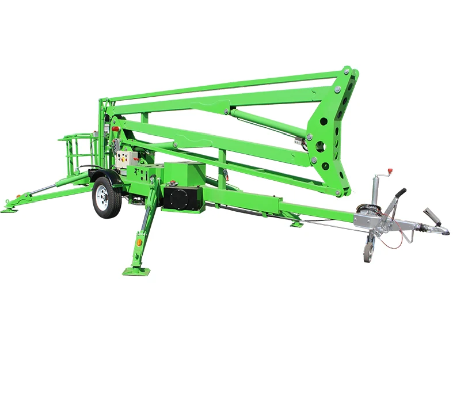 8m-22m aerial hydraulic construction work cherry picker electric boom lift telescopic towable cherry picker