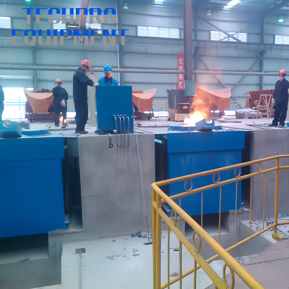 Steel Shell 2 Tons Capacity Induction Melting Furnace 2000 Kg Hydraulic Tilting Electrical Cast Iron Smelting Oven for Sale