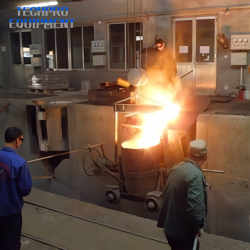 factory supply 1 ton induction furnace casting copper aluminium iron scrap crucible smelter melting induction furnace