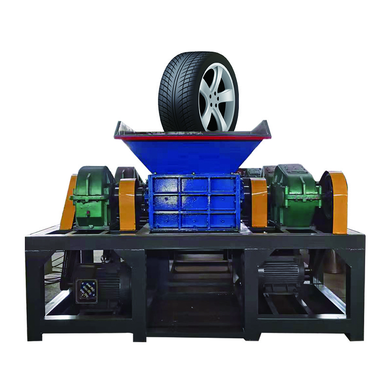 automatic univ Two shaft steel scrap wire cars tire metal shredders plastic price waste textile shredding machine