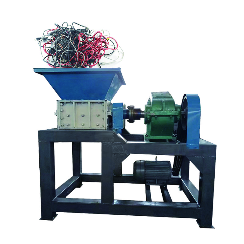 automatic univ Two shaft steel scrap wire cars tire metal shredders plastic price waste textile shredding machine