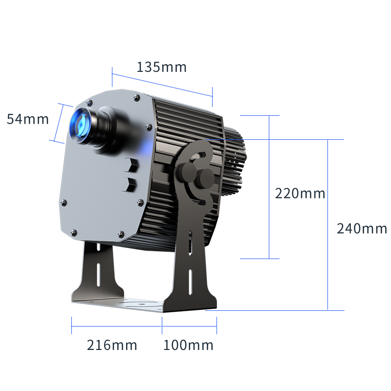 TMUT 90w Waterproof Outdoor Advertising Led Gobo Projector Ip65 Floor Logo Projector multi images Light With 7 Gobos