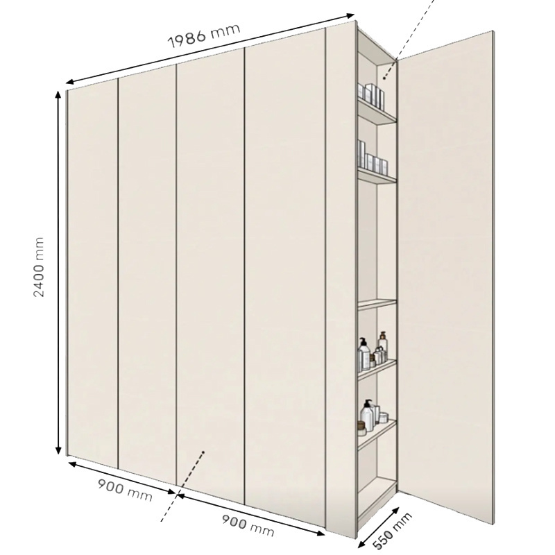 Hot selling bedroom modern wood wardrobe with low price