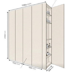 Hot selling bedroom modern wood wardrobe with low price