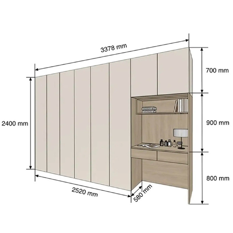 Hot selling bedroom modern wood wardrobe with low price