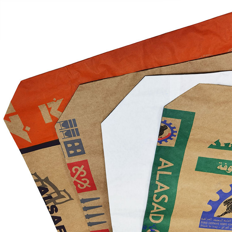 2024 new products 25kg Kraft Paper Valve Cement Packaging Bags Packing Bag Cement