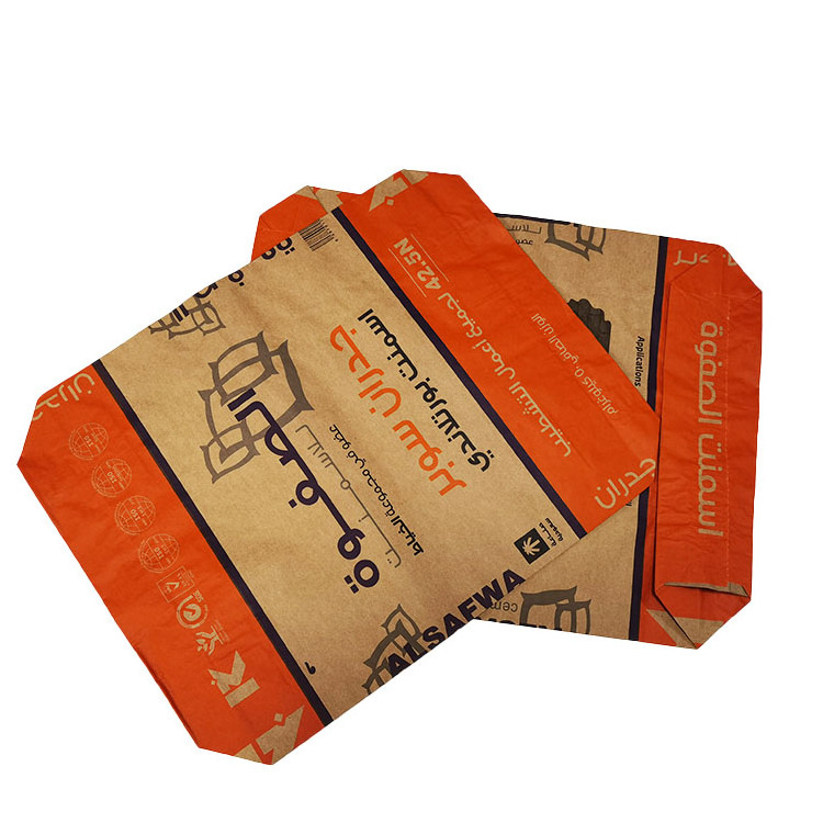 2024 new products 25kg Kraft Paper Valve Cement Packaging Bags Packing Bag Cement