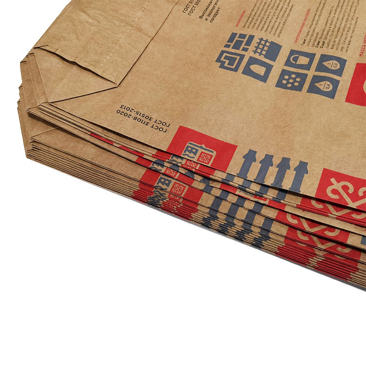 2024 new products 25kg Kraft Paper Valve Cement Packaging Bags Packing Bag Cement