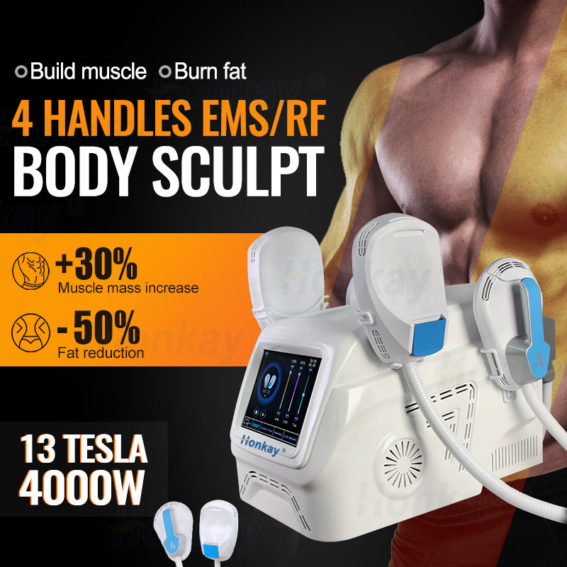 portable EMS muscle stimulator machine ems rf body sculpting machine neo 4 handles Oem body slimming machine