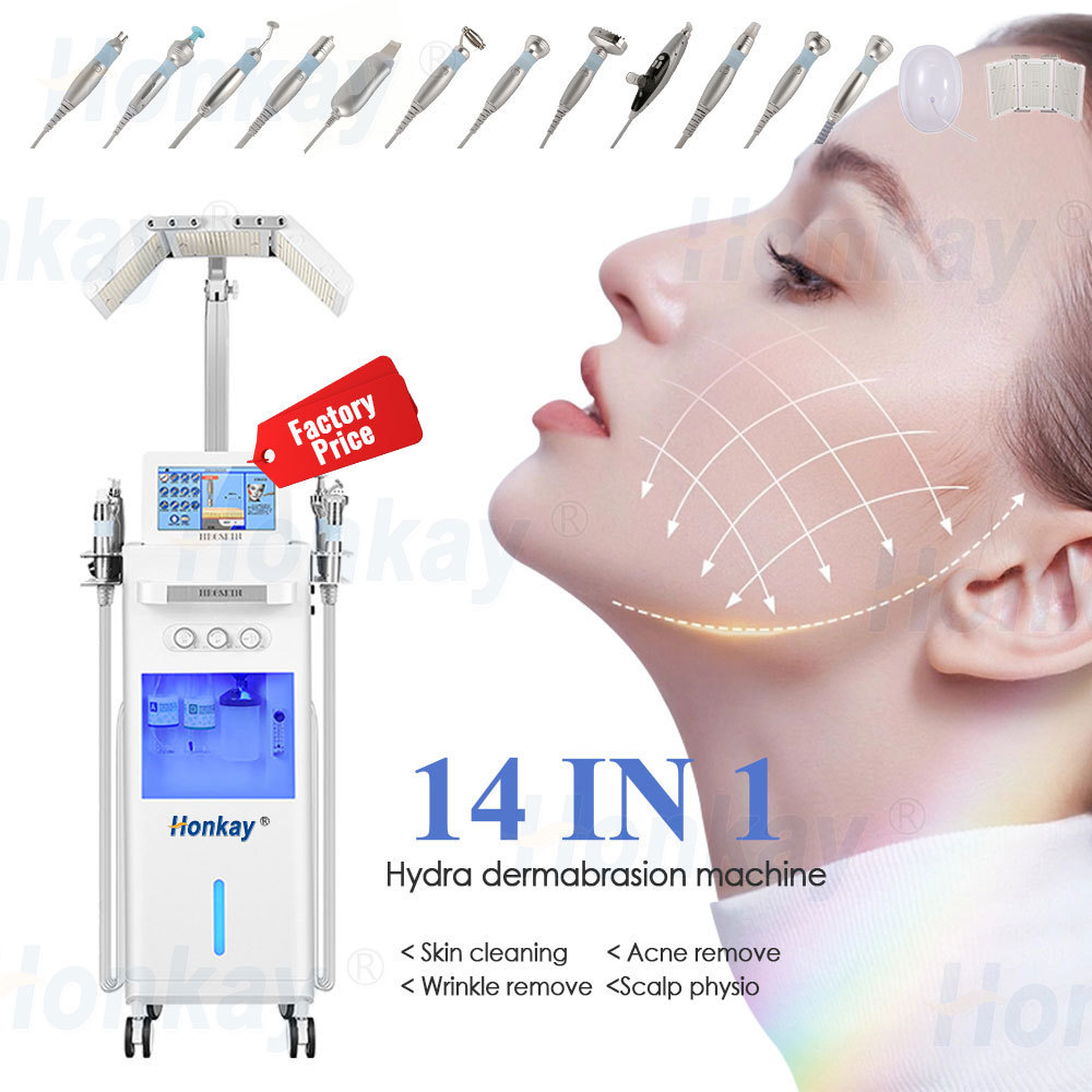 Facial Deep Cleansing Machine 14 in 1 BIO Facial Lift Collagen Machine Led Face Light Therapy Pdt Machine For Beauty Salon