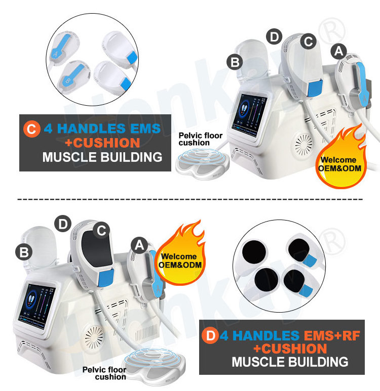 portable EMS muscle stimulator machine ems rf body sculpting machine neo 4 handles Oem body slimming machine