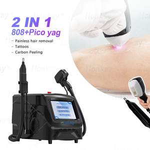 808 Diode Laser And Pico 2in 1 Machine Nd Yag Laser Tattoo Removal Machine 808nm Diode Laser Hair Removal Machine