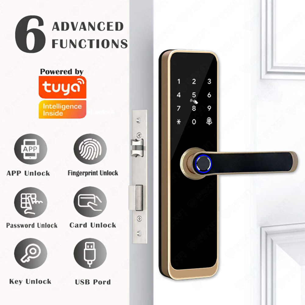 Wakiya Keyless Entry Door Lock with Keypad - Fingerprint Door Lock - Smart Locks for Front Door