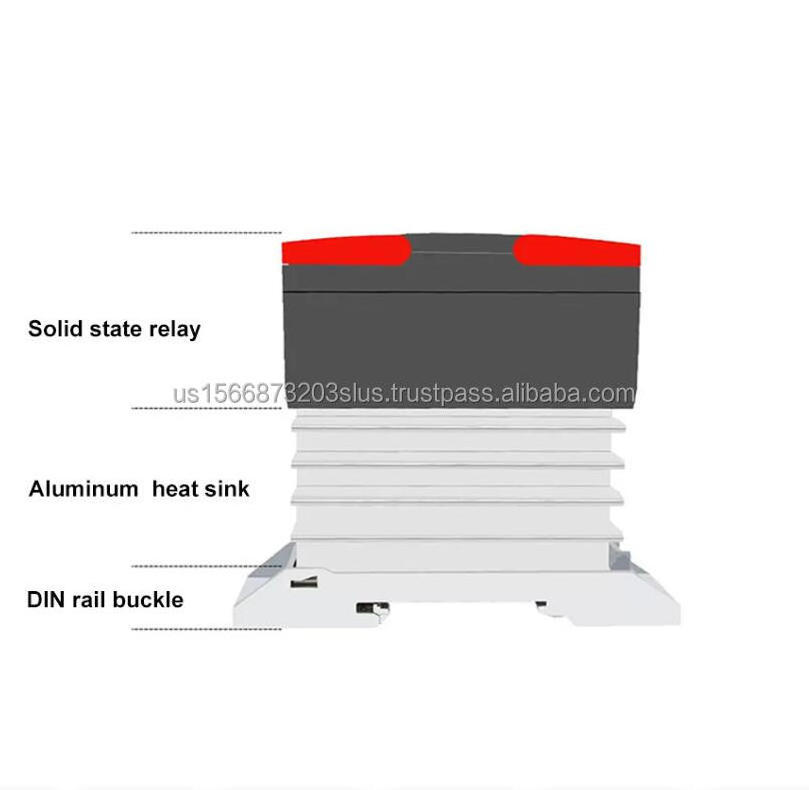 10A 25A 40A 60A 80A 100A 120A SSR Single Phase AC Control AC With Heat Sink Din Rail Mounted Solid State Relay