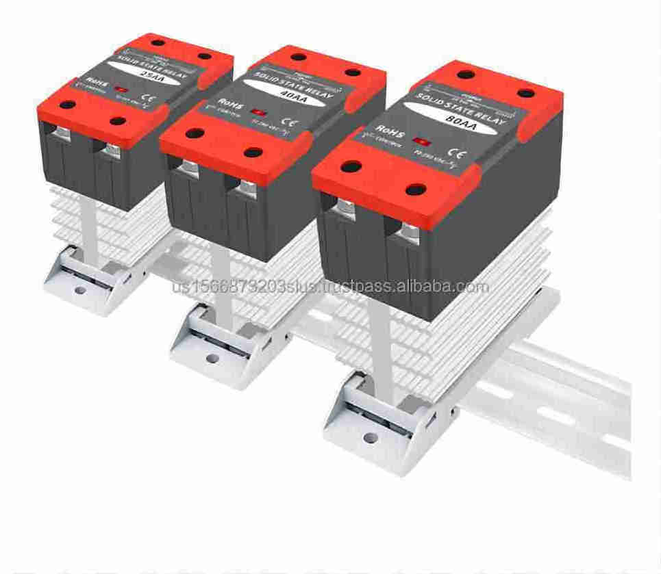 10A 25A 40A 60A 80A 100A 120A SSR Single Phase AC Control AC With Heat Sink Din Rail Mounted Solid State Relay