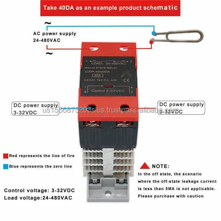 10A 25A 40A 60A 80A 100A 120A SSR Single Phase AC Control AC With Heat Sink Din Rail Mounted Solid State Relay