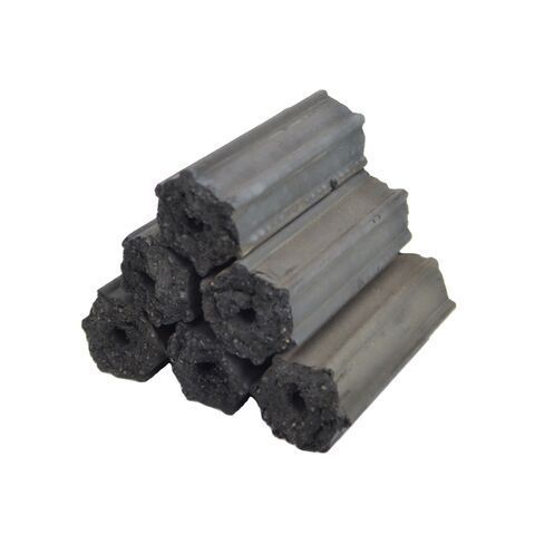 Hexagonal charcoal for barbecue and heating natural hardwood