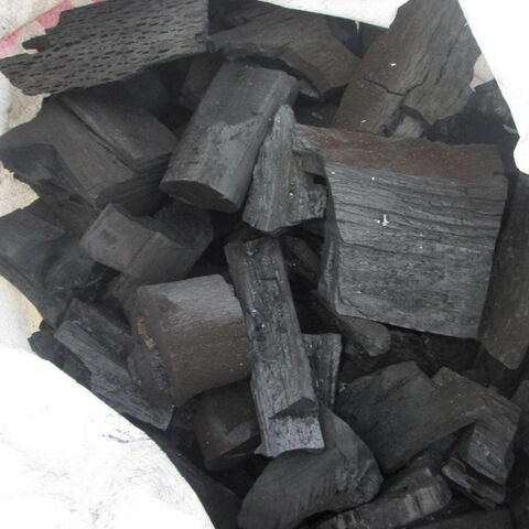 Hexagonal charcoal for barbecue and heating natural hardwood