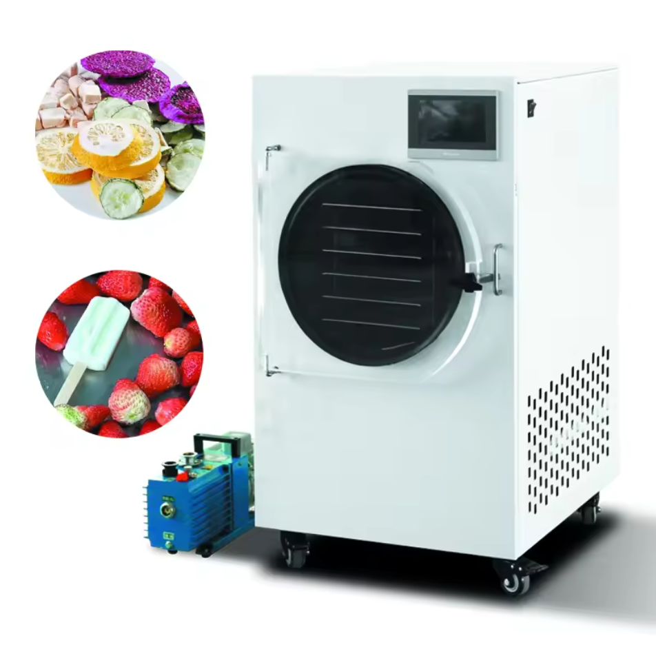 New 8kg Vacuum Fruit Freeze Drying Dried Machines Mini Vegetables Lyophilizer Food Freezer Dryer for Sale