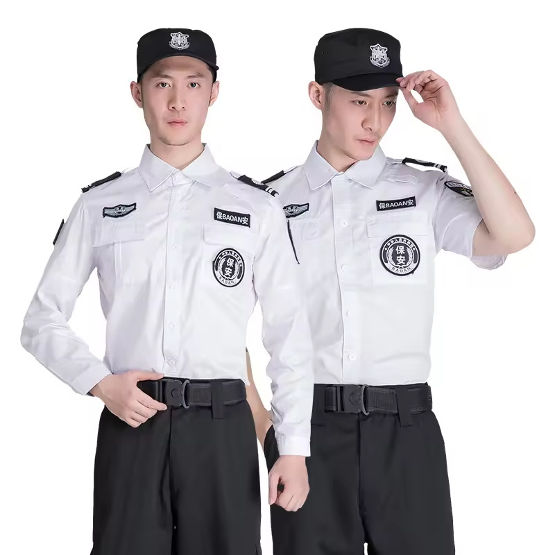 2023 Jinteng Wholesale OME Double Safe Custom  Black Private Suit Shirt long sleeve Security Clothing Security Guard Uniforms