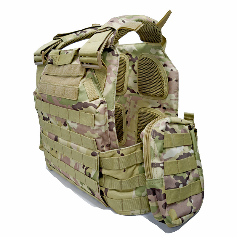 Oxford Fabric Adjustable Protective Molle Waterproof Plate Carrier CP Gilet Multicam Quick Release Combat Security Tactical Vest