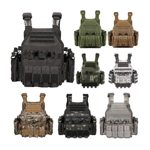 Oxford Fabric Adjustable Protective Molle Waterproof Plate Carrier CP Gilet Multicam Quick Release Combat Security Tactical Vest