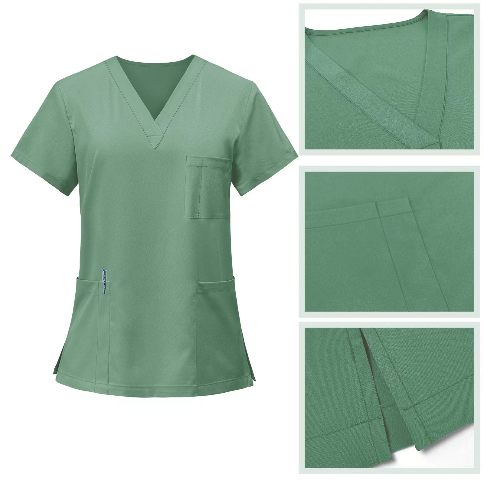 OEM Custom LOGO Nurse Tops Jogger Suit Work Stretch Nonwoven Fabric Medical Men Women Nursing Scrubs Sets Hospital Nurse Uniform