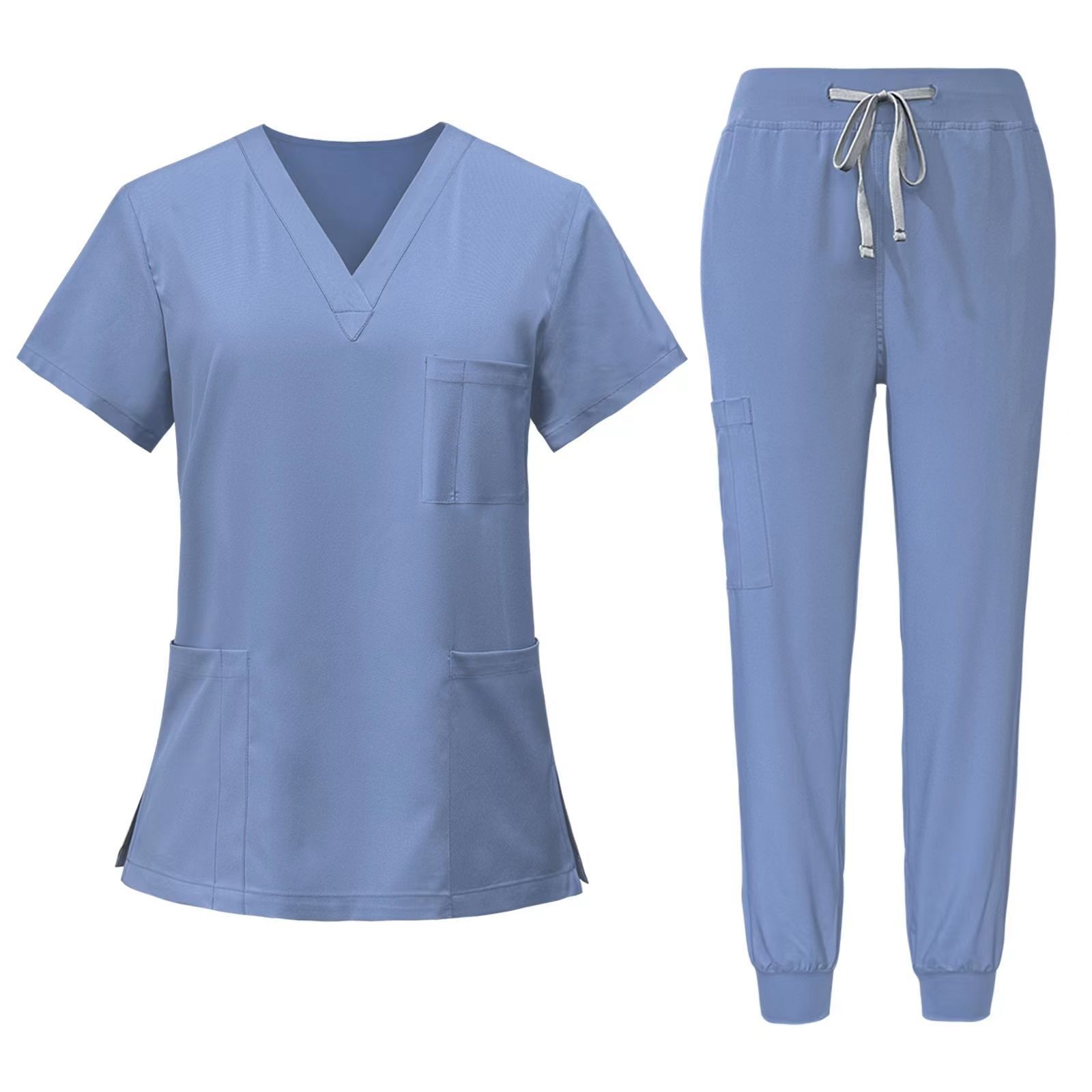 OEM Custom LOGO Nurse Tops Jogger Suit Work Stretch Nonwoven Fabric Medical Men Women Nursing Scrubs Sets Hospital Nurse Uniform