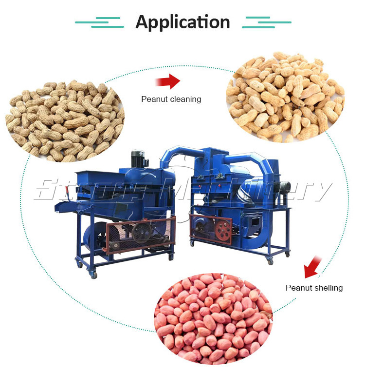 groundnut husker thresher peanut hull removing shelling machine