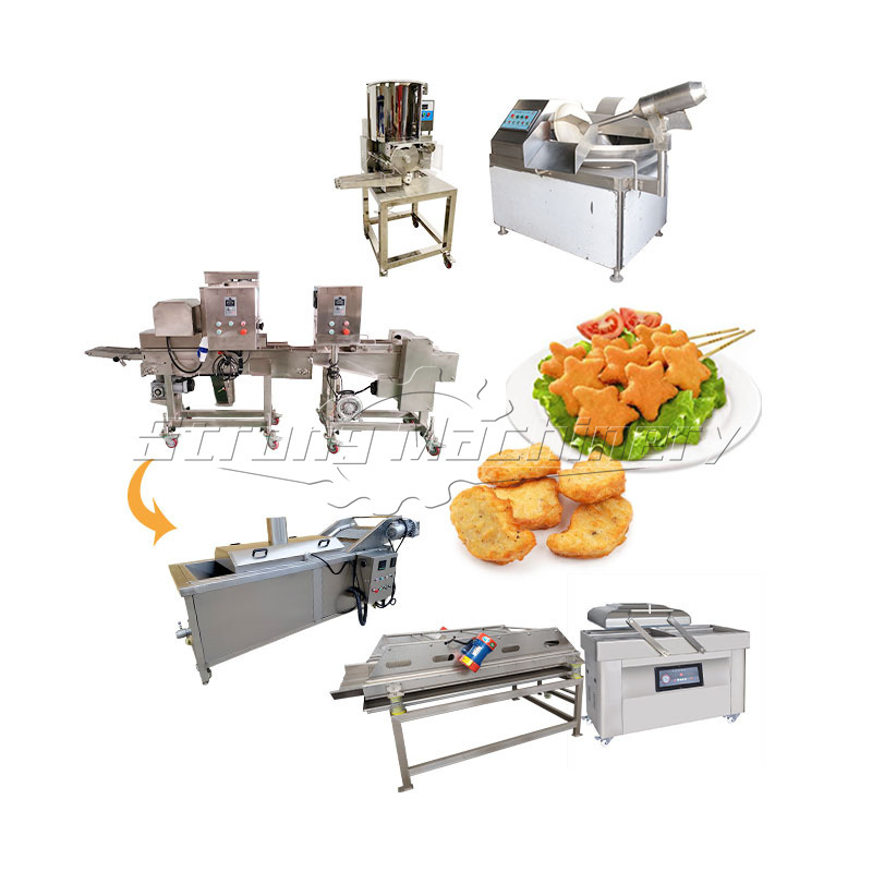 High Efficiency Chicken Nugget Forming Burger Patty Making Machine Production Line